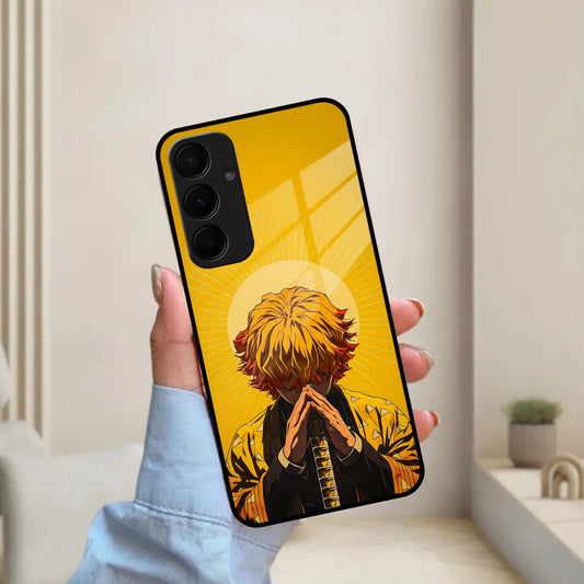 Sleepy Slayer Glass Case Cover For Samsung