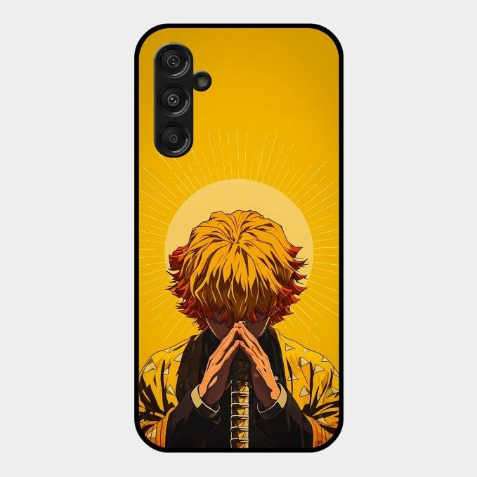 Sleepy Slayer Glass Case Cover For Samsung Galaxy F34 5G