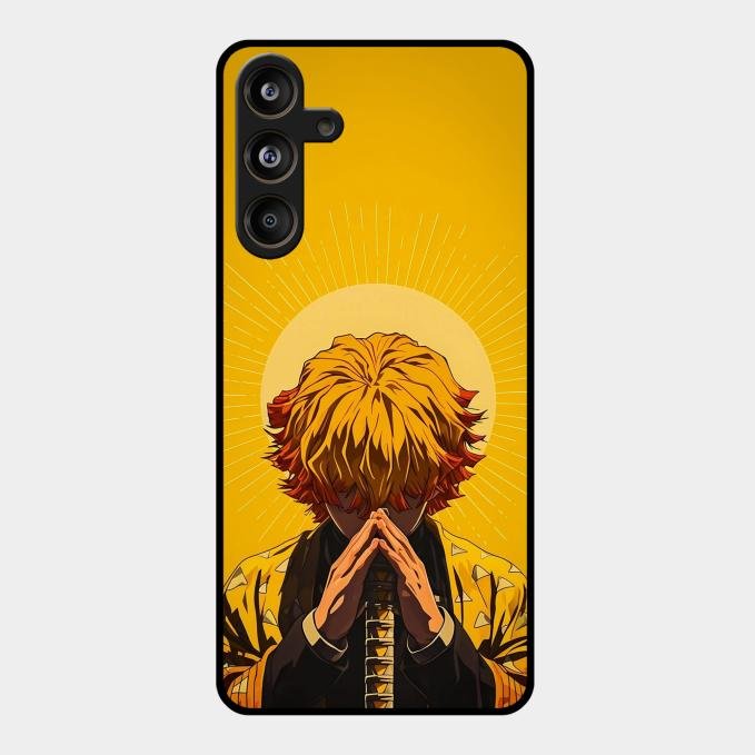 Sleepy Slayer Glass Case Cover For Samsung Galaxy M55 5G
