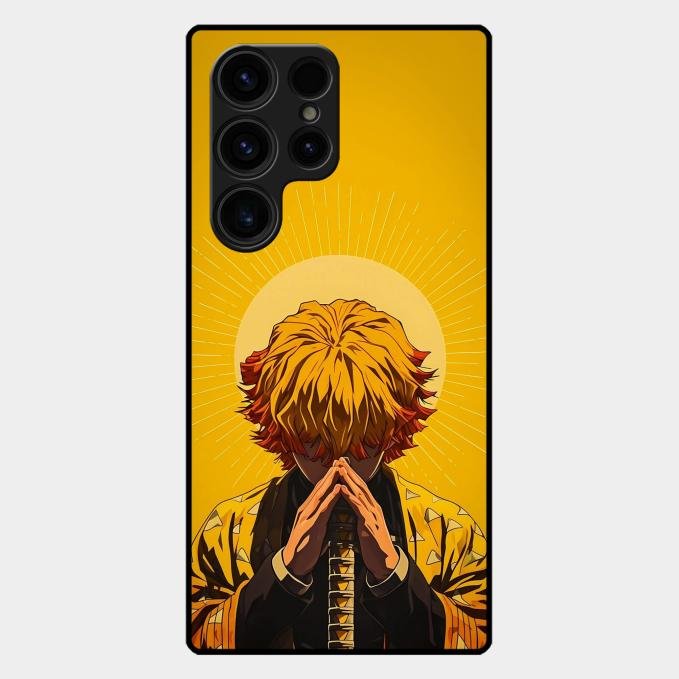 Sleepy Slayer Glass Case Cover For Samsung Galaxy S23 Ultra 5G