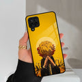 Sleepy Slayer Glass Case Cover For Samsung Galaxy M42 5G