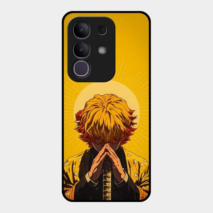 Sleepy Slayer Glass Case Cover For Vivo T4X 5G