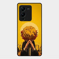 Sleepy Slayer Glass Case Cover For Vivo V25 Pro 5G