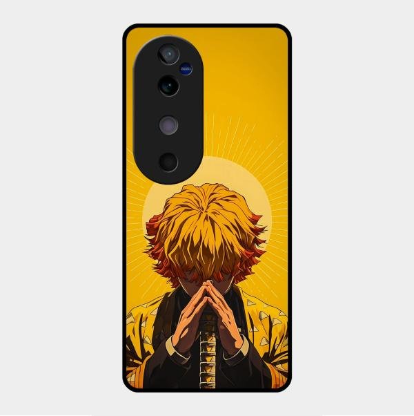 Sleepy Slayer Glass Case Cover For Vivo V40 5G