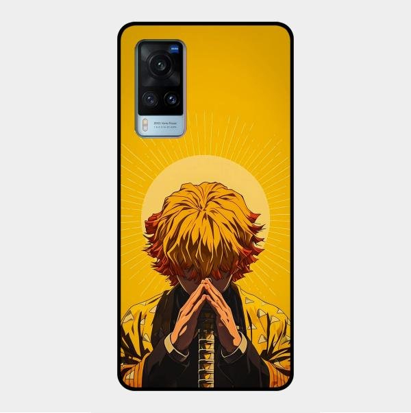 Sleepy Slayer Glass Case Cover For Vivo X60 5G