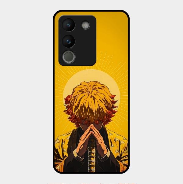Sleepy Slayer Glass Case Cover For Vivo Y200 5G