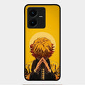 Sleepy Slayer Glass Case Cover For Vivo Y22