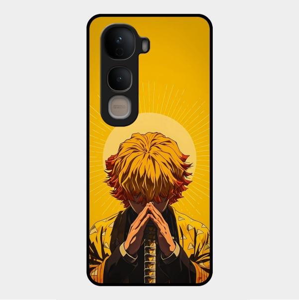 Sleepy Slayer Glass Case Cover For Vivo Y400 5G