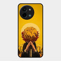 Sleepy Slayer Glass Case Cover For Vivo Y58 5G