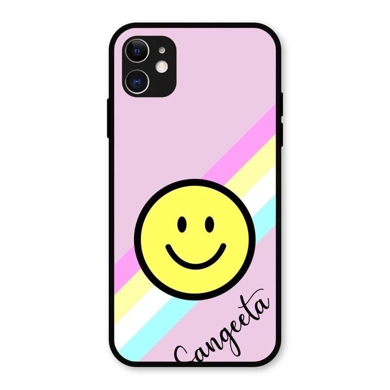 Smiley Glass Case Cover For iPhone 11