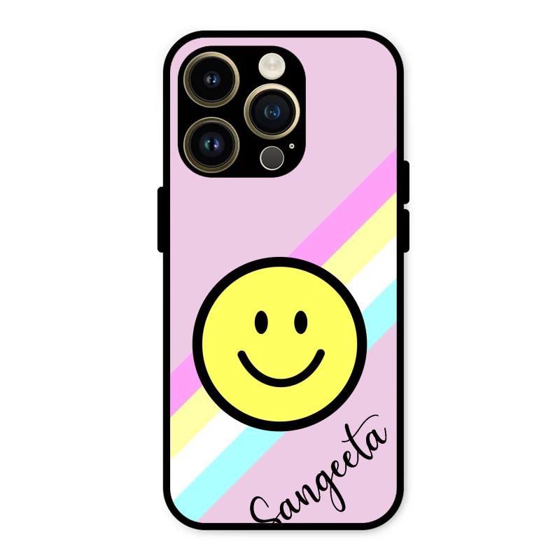 Smiley Glass Case Cover For iPhone 14 Pro Max