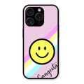 Smiley Glass Case Cover For iPhone 15 Pro