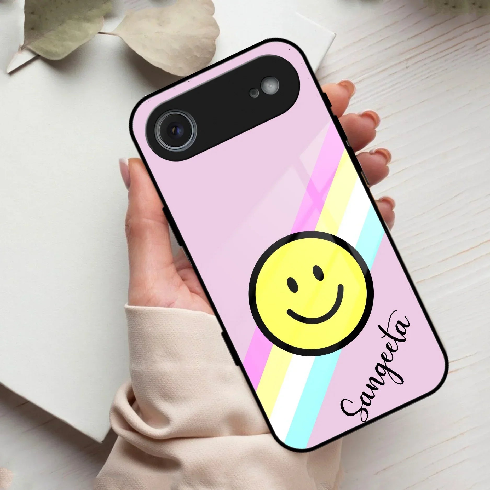 Smiley Glass Case Cover For iPhone - ShopOnCliQ