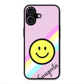 Smiley Glass Case Cover For iPhone 17