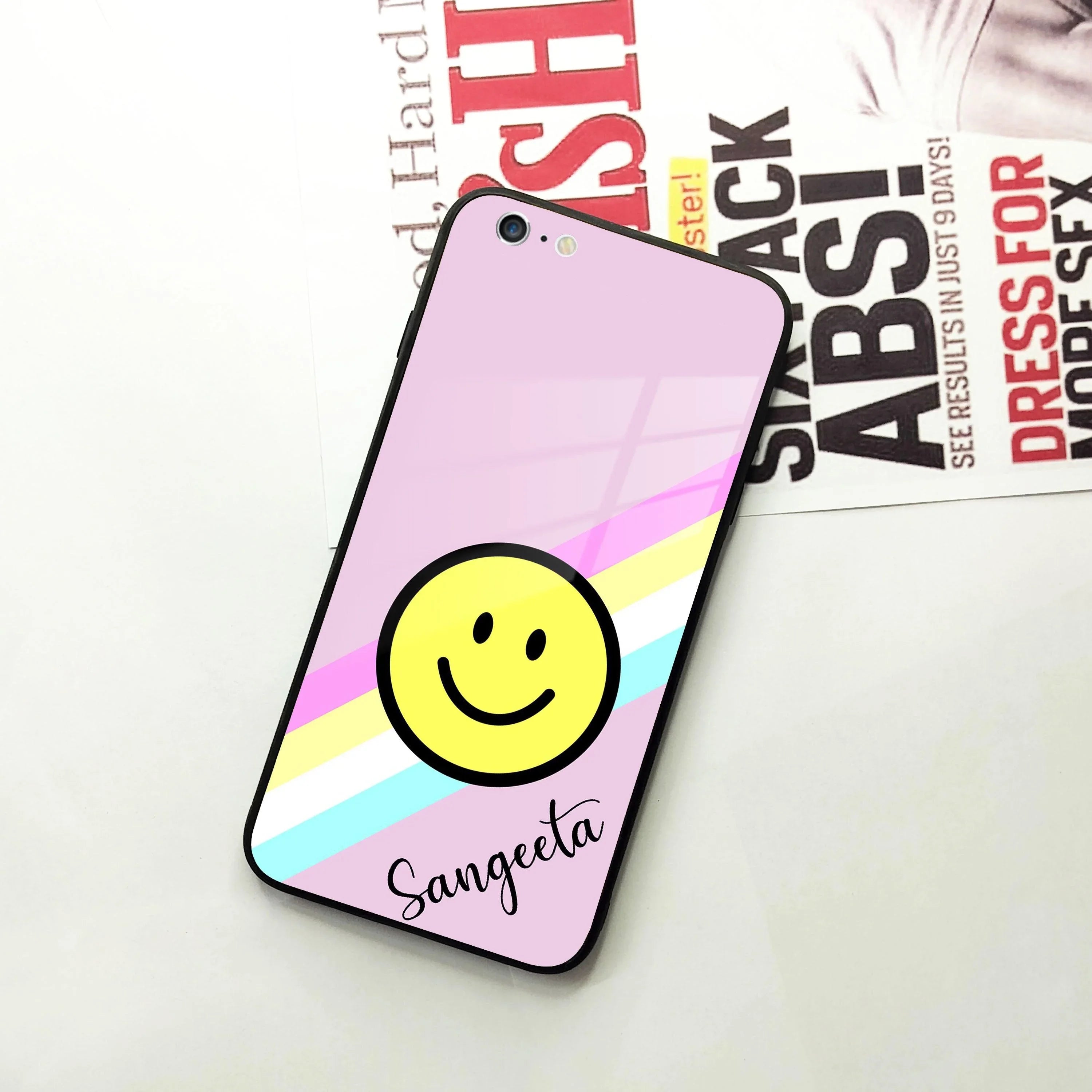Smiley Glass Case Cover For iPhone - ShopOnCliQ