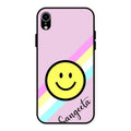 Smiley Glass Case Cover For iPhone XR