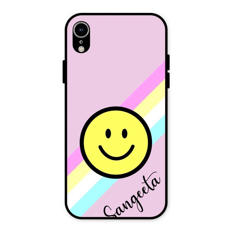 Smiley Glass Case Cover For iPhone XR