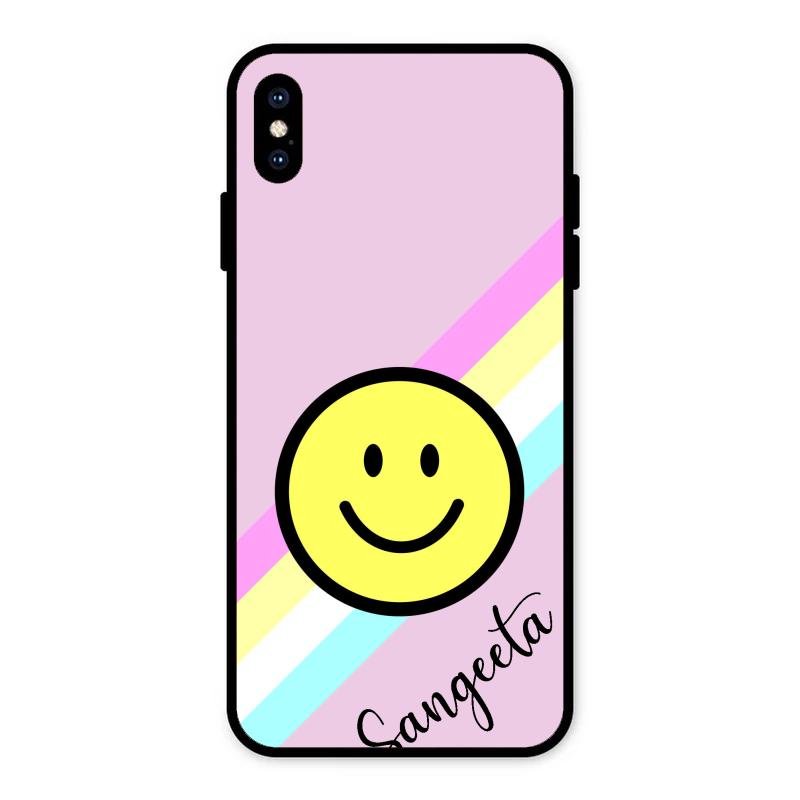 Smiley Glass Case Cover For iPhone XS Max