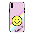Smiley Glass Case Cover For iPhone XS