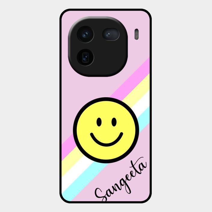 Smiley Glass Case Cover For Iqoo 12 5G