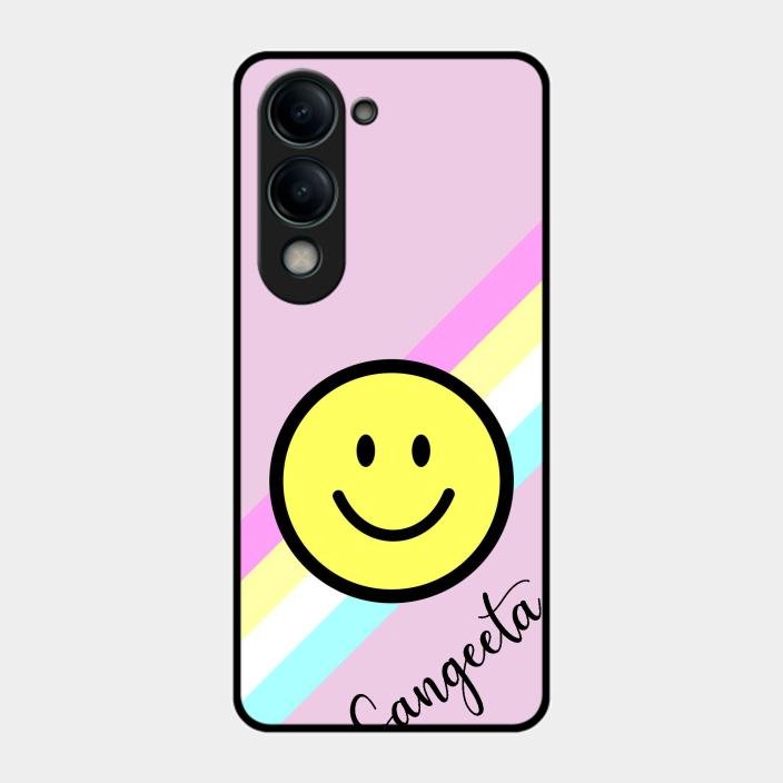 Smiley Glass Case Cover For Iqoo Z10 Lite