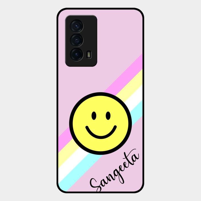 Smiley Glass Case Cover For Iqoo Z5 5G