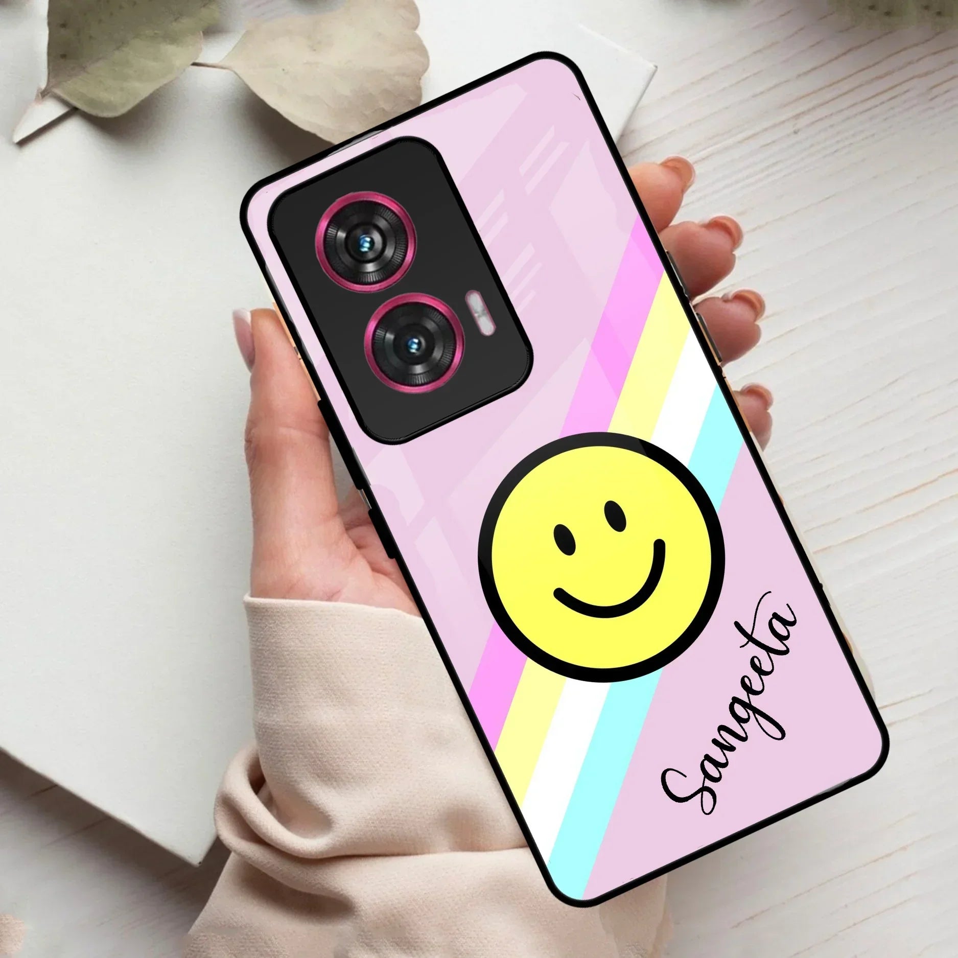 Smiley Glass Case Cover For Motorola - ShopOnCliQ
