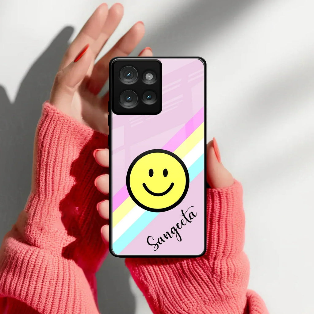 Smiley Glass Case Cover For Motorola - ShopOnCliQ