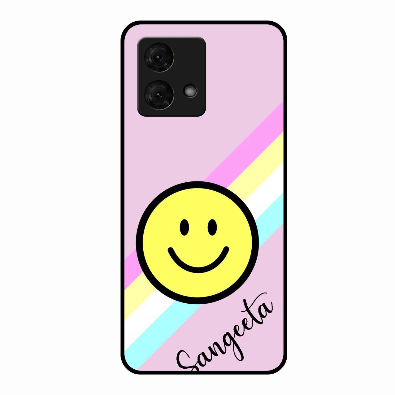 Smiley Glass Case Cover For Motorola g84 5G