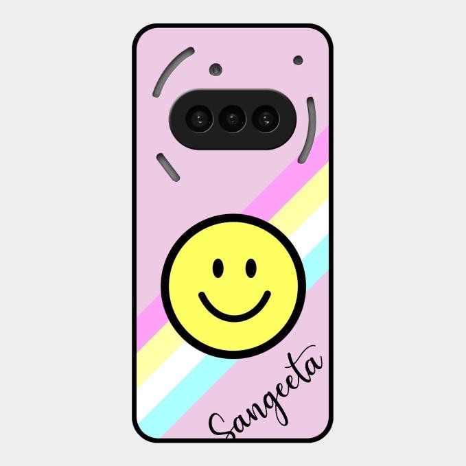 Smiley Glass Case Cover For Nothing Phone 3A 5G