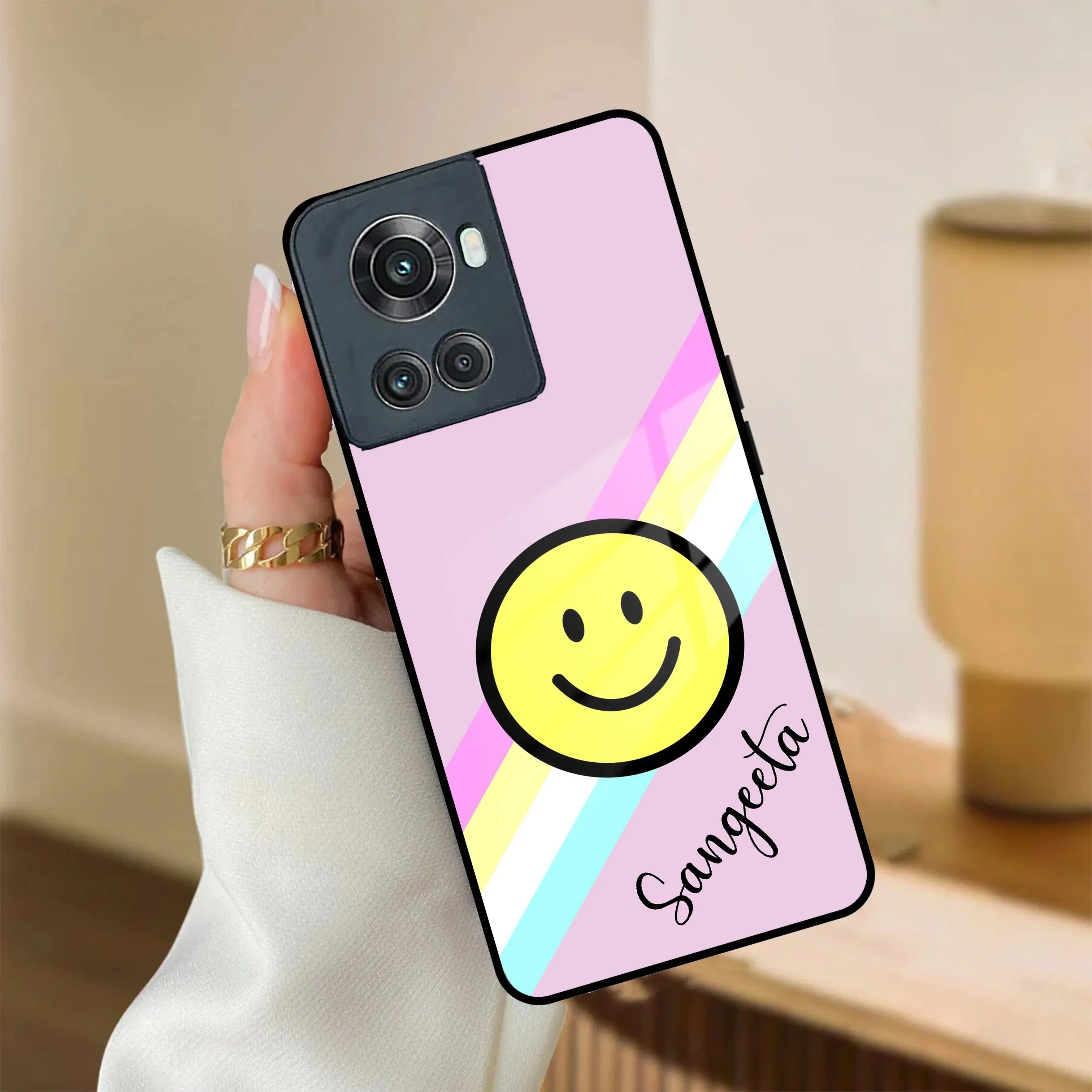Smiley Glass Case Cover For OnePlus - ShopOnCliQ