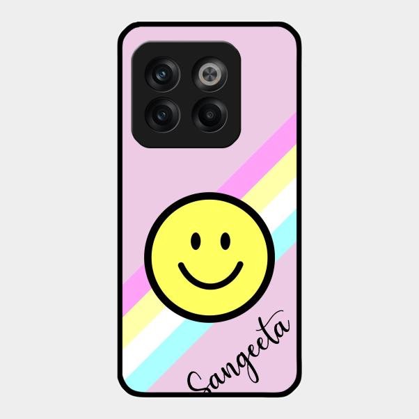 Smiley Glass Case Cover For Oneplus 10T 5G