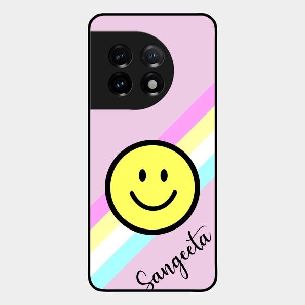 Smiley Glass Case Cover For Oneplus 11 5G