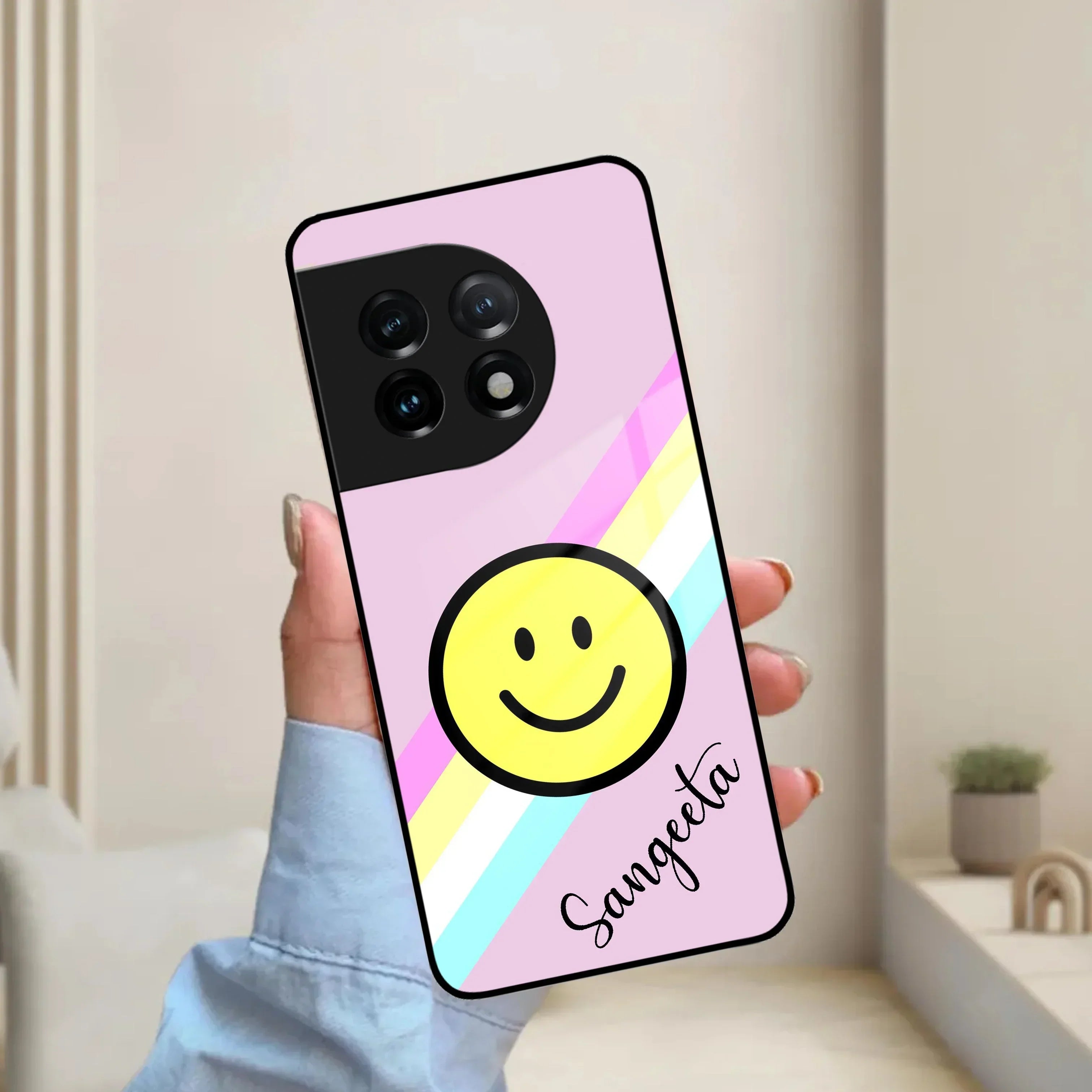 Smiley Glass Case Cover For OnePlus - ShopOnCliQ
