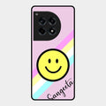 Smiley Glass Case Cover For Oneplus 12R 5G