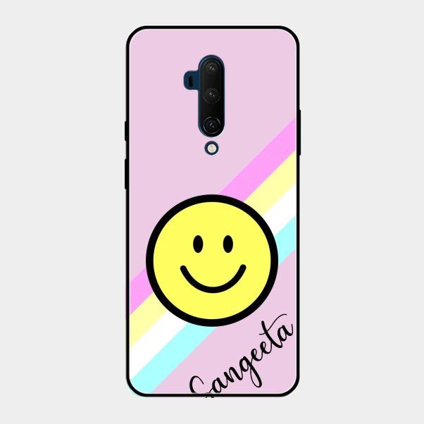 Smiley Glass Case Cover For Oneplus 7T Pro