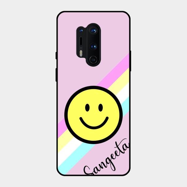 Smiley Glass Case Cover For Oneplus 8 Pro