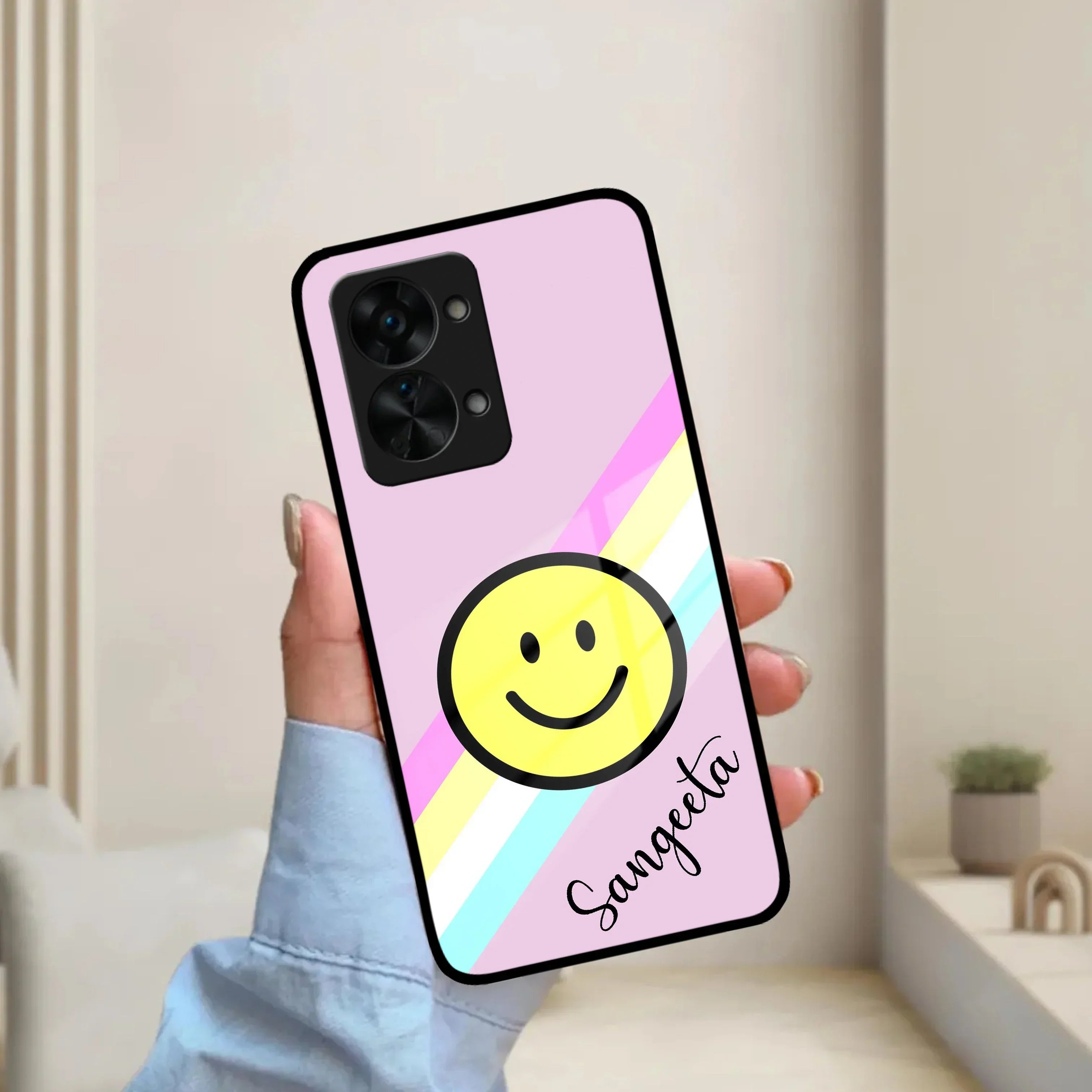 Smiley Glass Case Cover For OnePlus - ShopOnCliQ