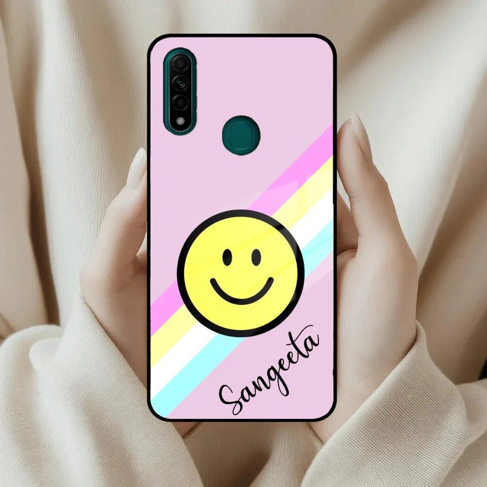 Smiley Glass Case Cover For Oppo - ShopOnCliQ