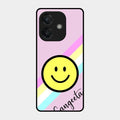 Smiley Glass Case Cover For Oppo A3X 5G