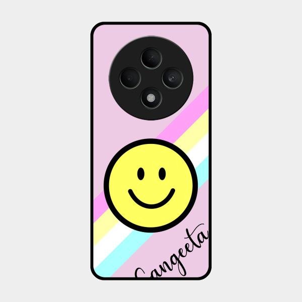 Smiley Glass Case Cover For Oppo F27 5G