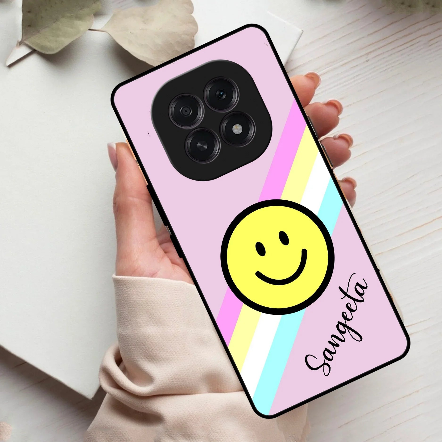 Smiley Glass Case Cover For Oppo - ShopOnCliQ