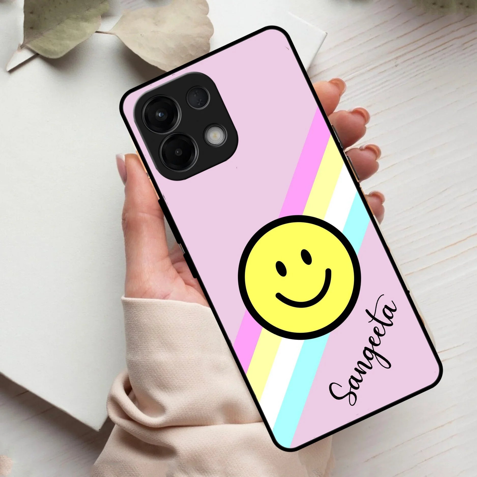 Smiley Glass Case Cover For Oppo - ShopOnCliQ
