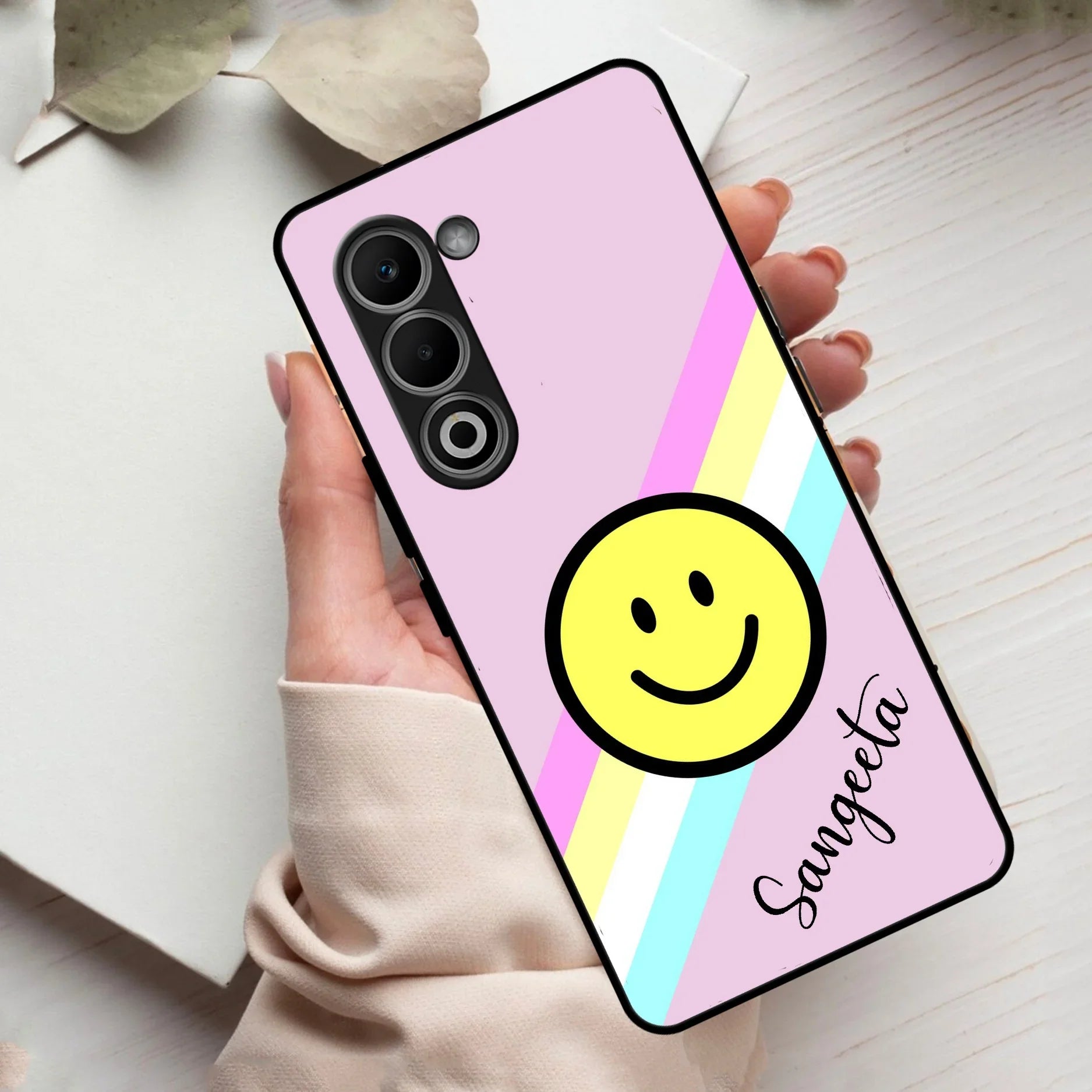 Smiley Glass Case Cover For Oppo - ShopOnCliQ