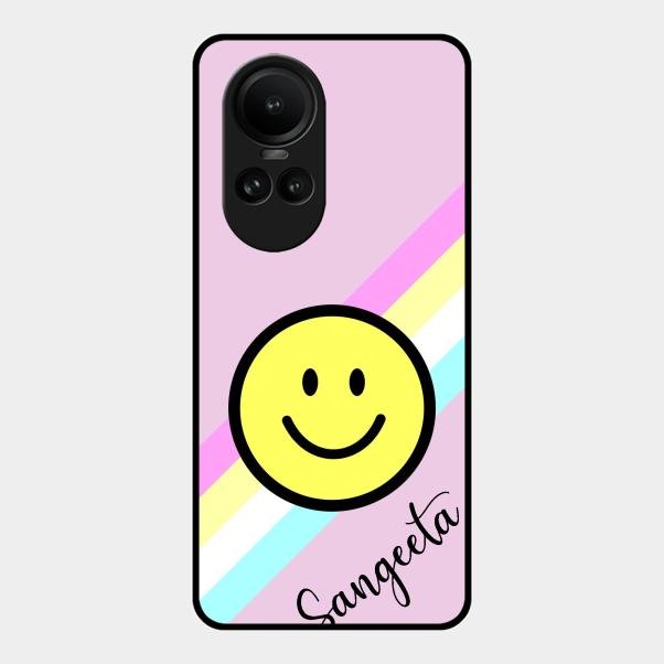 Smiley Glass Case Cover For Oppo Reno 10 Pro 5G