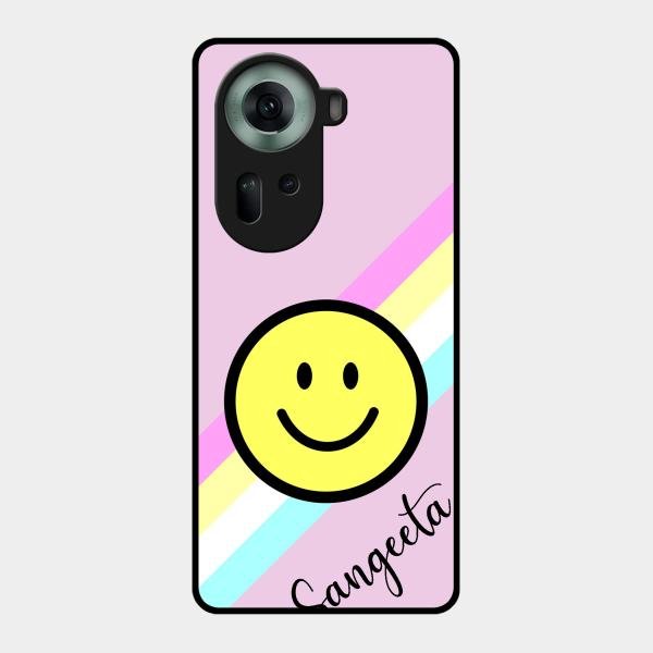 Smiley Glass Case Cover For Oppo Reno 11 5G