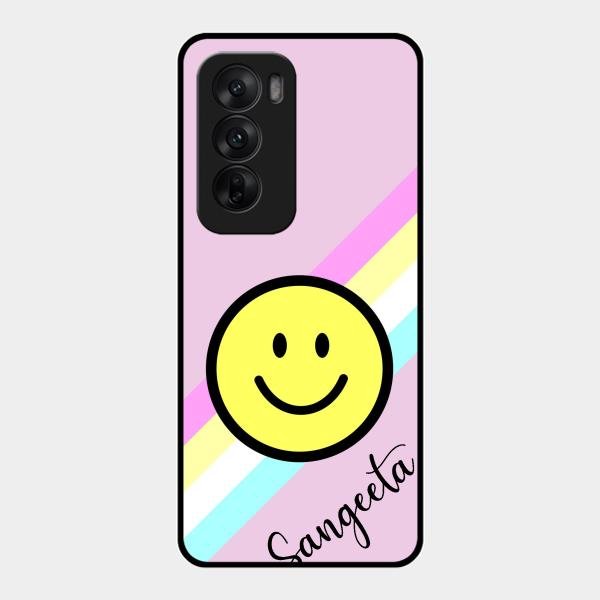 Smiley Glass Case Cover For Oppo Reno 12 5G