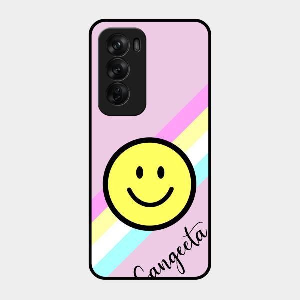 Smiley Glass Case Cover For Oppo Reno 12 Pro 5G