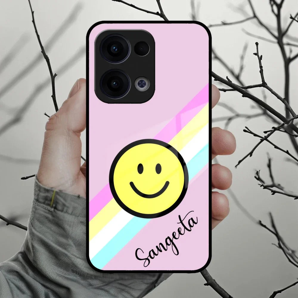 Smiley Glass Case Cover For Oppo - ShopOnCliQ