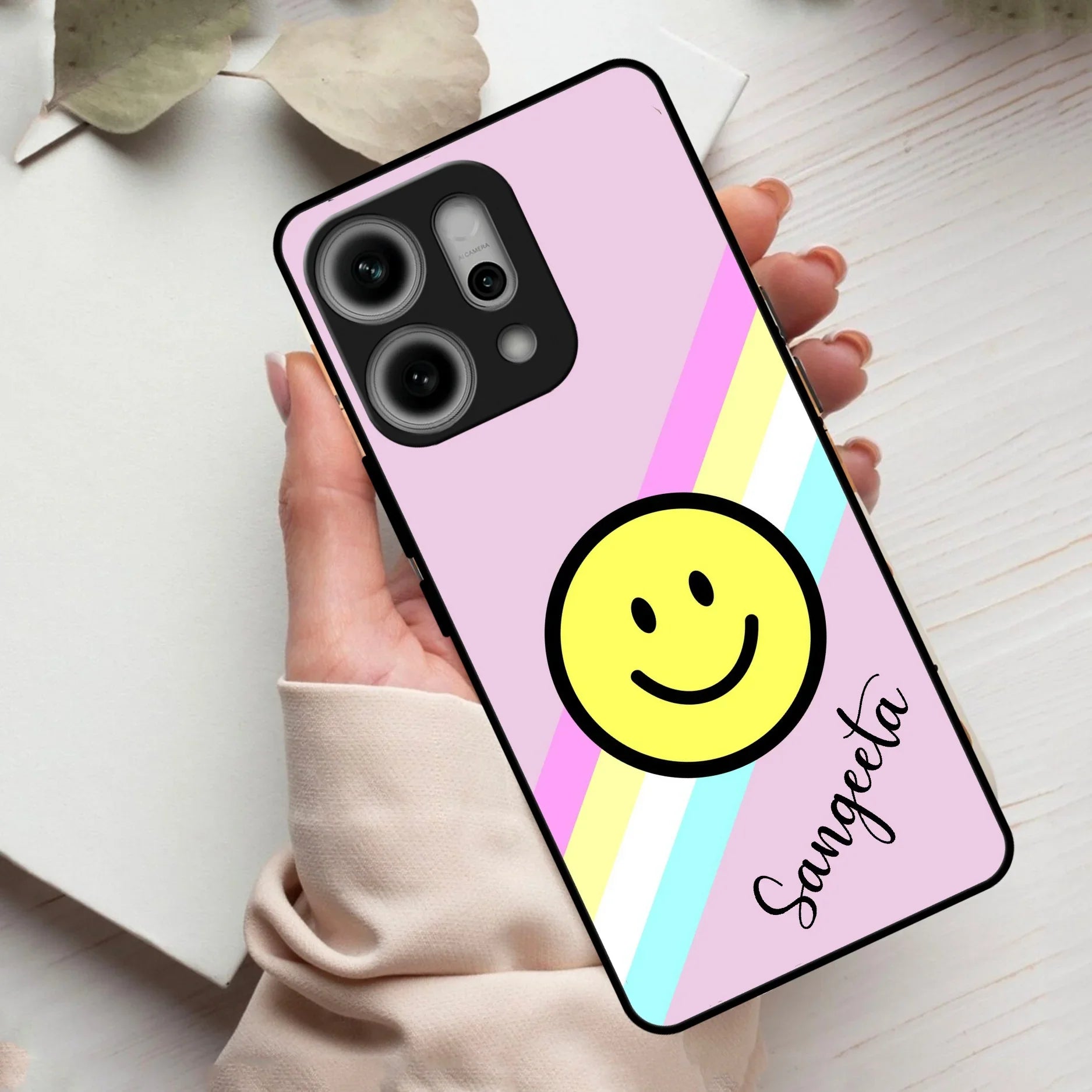 Smiley Glass Case Cover For Oppo - ShopOnCliQ